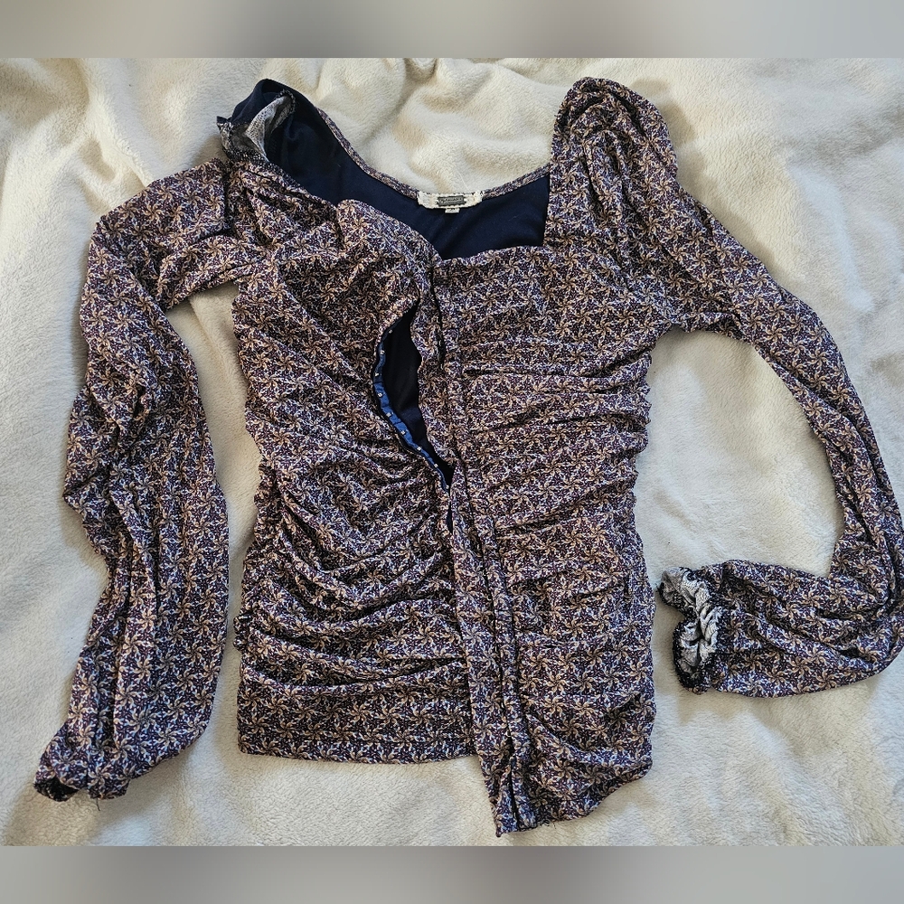 Gimmicks by BKE Patterned Robe in Blue and Purple